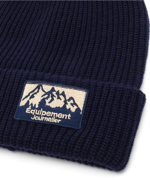 CIAOPANIC（チャオパニック）の「【Equipement Journalier】 ワッペンニットCAP（ニットキャップ/ビーニー・レディース・カーキ/ワインレッド/ブラック/グレー/ネイビー・FREE）」の7枚目の写真