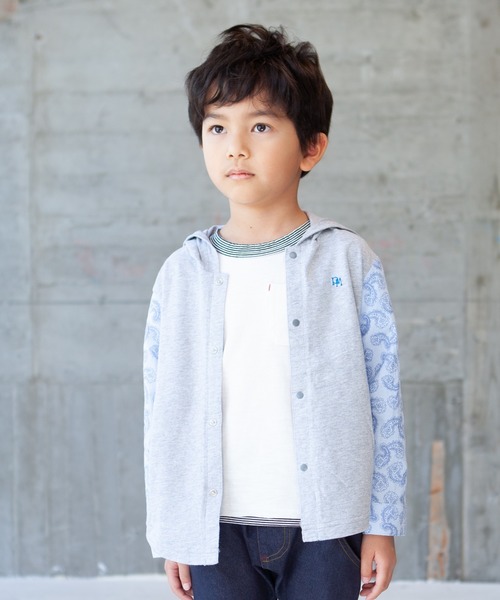 RAGMART（ラグマート）の「フードつきカーディガン（パーカー・キッズ・グレー/イエロー・130cm/100cm/120cm/110cm）」の2枚目の写真