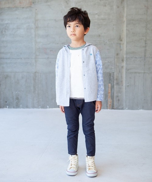 RAGMART（ラグマート）の「フードつきカーディガン（パーカー・キッズ・グレー/イエロー・130cm/100cm/120cm/110cm）」の4枚目の写真