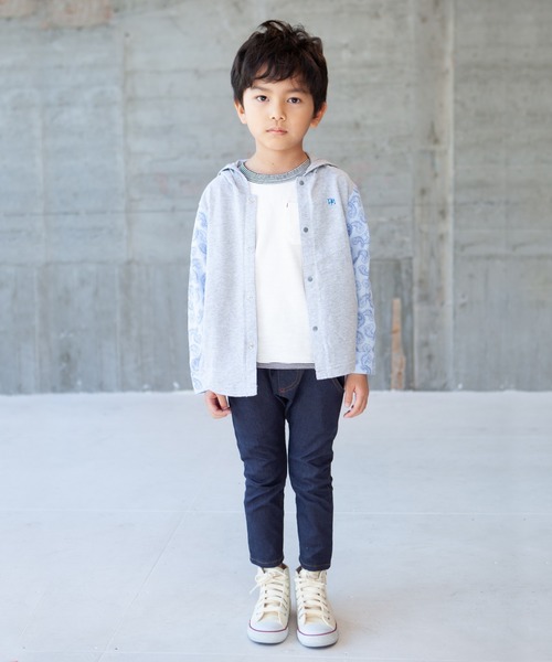 RAGMART（ラグマート）の「フードつきカーディガン（パーカー・キッズ・グレー/イエロー・130cm/100cm/120cm/110cm）」の5枚目の写真