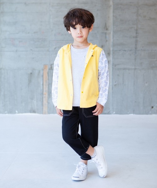 RAGMART（ラグマート）の「フードつきカーディガン（パーカー・キッズ・グレー/イエロー・130cm/100cm/120cm/110cm）」の10枚目の写真