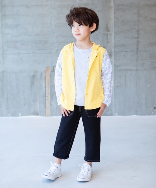 RAGMART（ラグマート）の「フードつきカーディガン（パーカー・キッズ・グレー/イエロー・130cm/100cm/120cm/110cm）」の9枚目の写真