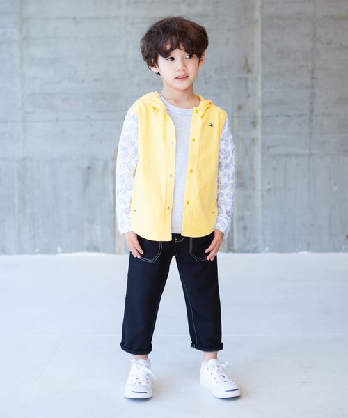 RAGMART（ラグマート）の「フードつきカーディガン（パーカー・キッズ・グレー/イエロー・130cm/100cm/120cm/110cm）」の12枚目の写真