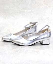 Liberty Doll / チャンキーヒール ストラップ ポインテッドトゥ 美脚パンプス 4cm(5511)