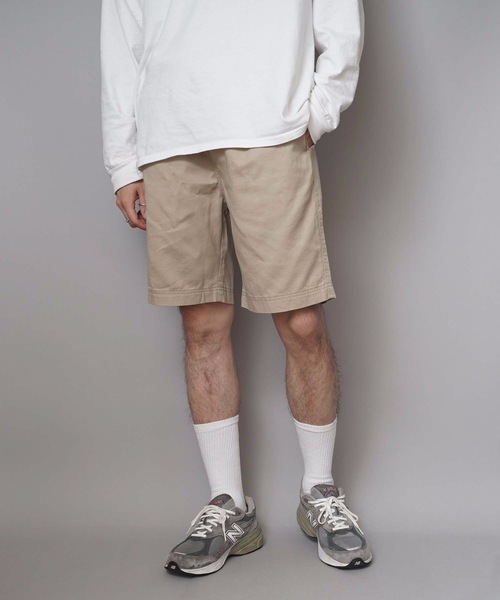 Champion（チャンピオン）の「【CHAMPION/チャンピオン】リアルな古着の表情を追求したガーメントウォッシュ加工 膝丈 ブランドロゴ入り ツイルショーツ Ｃ３－Ｈ５１８（その他パンツ・メンズ・ブラック/ベージュ/ネイビー/カーキ/ホワイト・MEDIUM/LARGE/X-LARGE）」の3枚目の写真