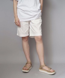 【CHAMPION/チャンピオン】リアルな古着の表情を追求したガーメントウォッシュ加工 膝丈 ブランドロゴ入り ツイルショーツ Ｃ３－Ｈ５１８