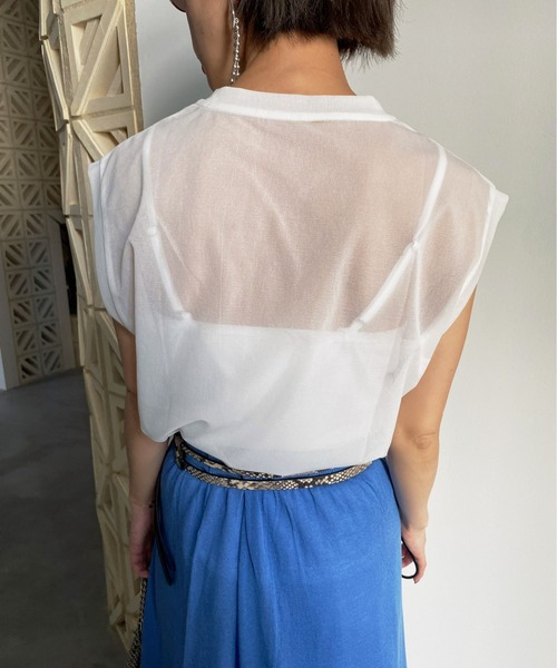 MEDI USEFUL SHEER TANK（Tシャツ/カットソー）｜Ameri（アメリ
