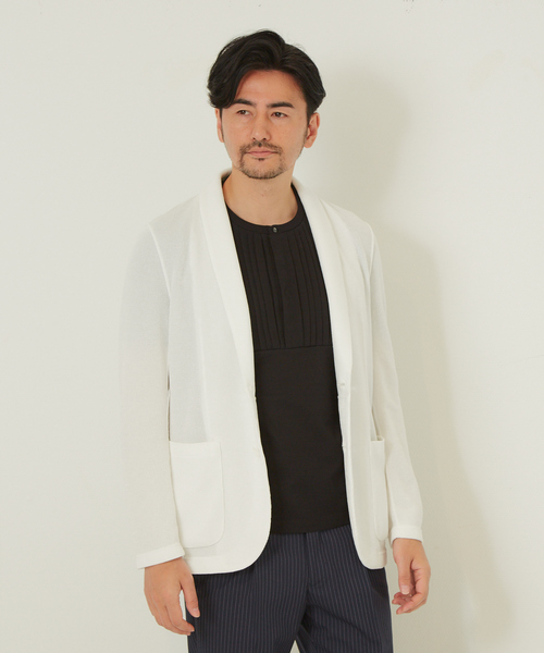 DESIGNWORKS（デザインワークス）の「アルティマ鹿の子 ブザム Tシャツ（Tシャツ/カットソー・メンズ・ホワイト/ブラック・46/48/50）」の9枚目の写真