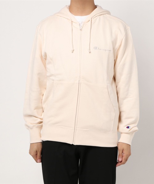 Champion(チャンピオン)の「【Champion】ロゴ刺繍ジップパーカー(パーカー・メンズ・グレー/ブラック/キナリ・S/M/L/XL)」の11枚目の写真