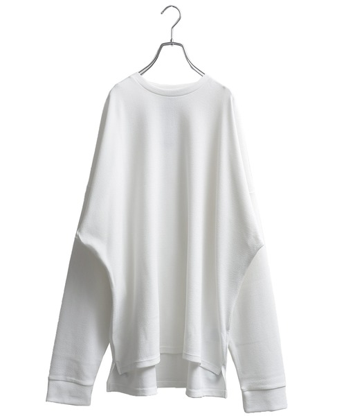 MinoriTY（マイノリティ）の「メンズ長袖梨地素材スーパービッグシルエットドルマンスリーブトレーナー（Tシャツ/カットソー・メンズ・カーキ/ブラック/アイボリー/グレー系その他・L/M）」の11枚目の写真