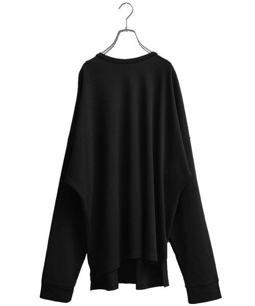 MinoriTY（マイノリティ）の「メンズ長袖梨地素材スーパービッグシルエットドルマンスリーブトレーナー（Tシャツ/カットソー・メンズ・カーキ/ブラック/アイボリー/グレー系その他・L/M）」の16枚目の写真