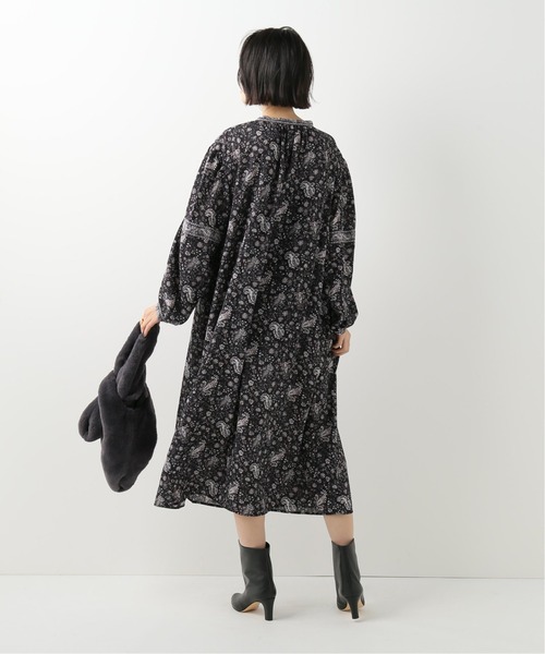 Simplicite（サンプリシテ）の「タックペイズリープリントOP（ワンピース・レディース・ブラック/ベージュ/ブルー系その他・FREE）」の5枚目の写真