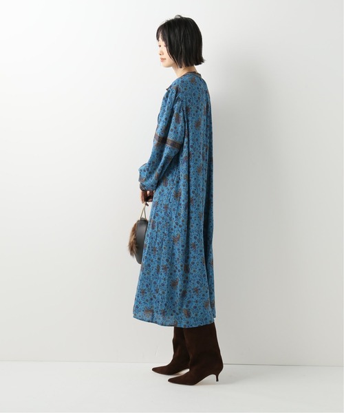 Simplicite（サンプリシテ）の「タックペイズリープリントOP（ワンピース・レディース・ブラック/ベージュ/ブルー系その他・FREE）」の9枚目の写真