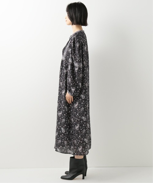 Simplicite（サンプリシテ）の「タックペイズリープリントOP（ワンピース・レディース・ブラック/ベージュ/ブルー系その他・FREE）」の11枚目の写真