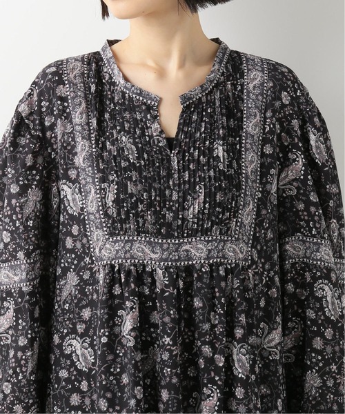 Simplicite（サンプリシテ）の「タックペイズリープリントOP（ワンピース・レディース・ブラック/ベージュ/ブルー系その他・FREE）」の13枚目の写真