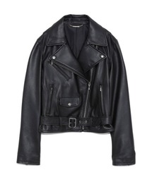 スナイデル ライダースジャケット ラムレザー ボアジャケット snidel スナイデル ライダースジャケット ラムレザー ボアジャケット