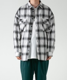 ジャケット・アウター COOTIE Ombre Check Quilting CPO Jacket COOTIE / Ombre Check Quilting CPO Jacket -Off White×Black- | 80
