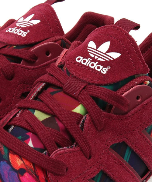 adidas Originals(アディダスオリジナルス)の「ウィメンズ アディダス×ファーム コラボ ZX 500 2.0 W(スニーカー・レディース・バーガンディー/ブルー・24cm/23.5cm/23cm)」の7枚目の写真