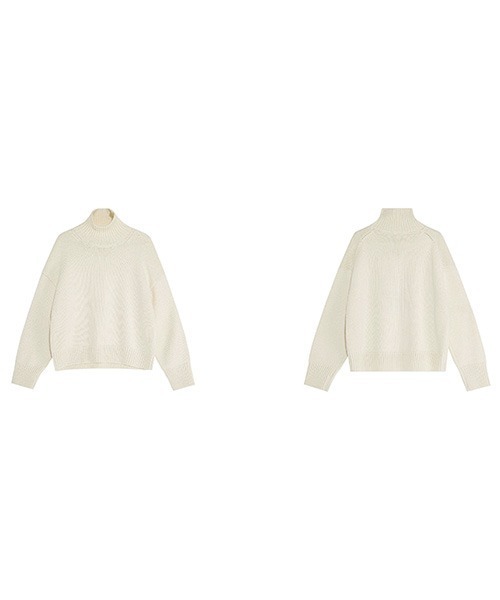 Fano Studios（ファノ ストゥディオズ）の「【Fano Studios】Oversized turtleneck knit FD20S118（ニット/セーター・レディース・ホワイト・L/M/S）」の4枚目の写真