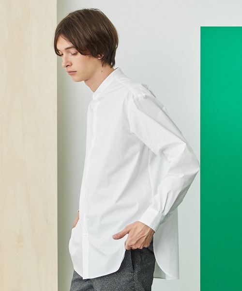 UNITED TOKYO(ユナイテッドトウキョウ)の「QUICKDRYリラックスバンドカラーシャツ(シャツ/ブラウス・メンズ・ライトグレー/ネイビー/オフホワイト・1/2/3)」の6枚目の写真