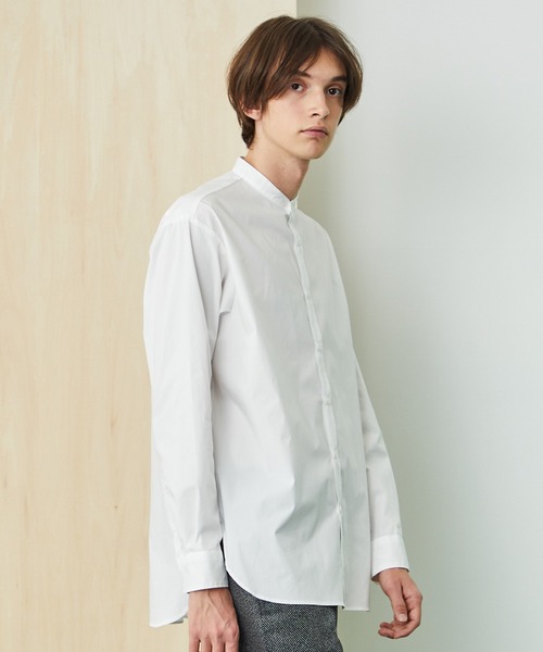 UNITED TOKYO(ユナイテッドトウキョウ)の「QUICKDRYリラックスバンドカラーシャツ(シャツ/ブラウス・メンズ・ライトグレー/ネイビー/オフホワイト・1/2/3)」の8枚目の写真