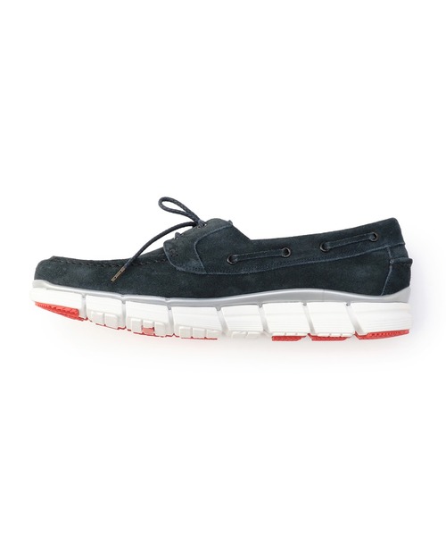 MEN'S BIGI(メンズビギ)の「<HIROSHI TSUBOUCHI>別注 レザーデッキシューズ(スニーカー・メンズ・ホワイト/ネイビー・1/2/3)」の6枚目の写真