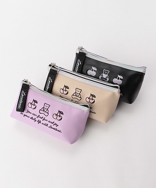 LOVETOXIC（ラブトキシック）の「チェリー＆クマ刺しゅうポーチ