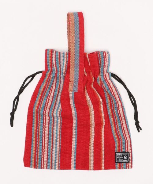 チャイハネ(チャイハネ)の「【チャイハネ】ティパール巾着バッグ(ハンドバッグ・レディース・ベージュ/パープル/グレー/レッド/イエロー/ブルー・FREE)」の6枚目の写真