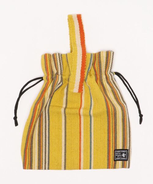 チャイハネ(チャイハネ)の「【チャイハネ】ティパール巾着バッグ(ハンドバッグ・レディース・ベージュ/パープル/グレー/レッド/イエロー/ブルー・FREE)」の5枚目の写真