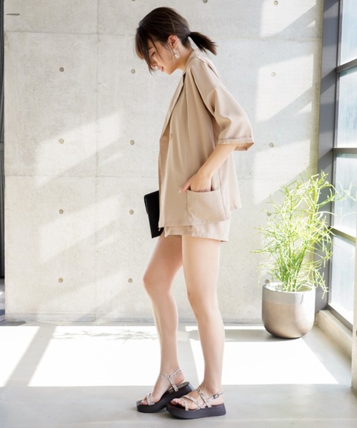 VIVIAN(ヴィヴィアン)の「スクエアトゥ厚底メニーストラップサンダル(サンダル・レディース・ブラック/キャメル/アイボリー/パイソン・S/M/L/LL)」の13枚目の写真