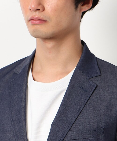 THE SHOP TK (ザ ショップ ティーケー )の「◆エバーデニムジャケット(スーツジャケット・メンズ・ネイビー・04/01/02/03)」の5枚目の写真
