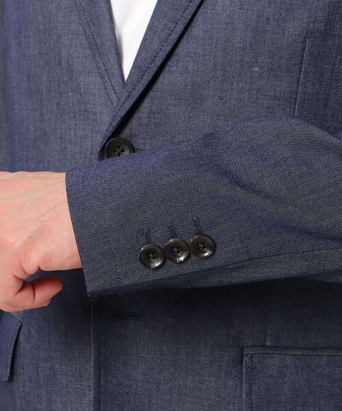 THE SHOP TK (ザ ショップ ティーケー )の「◆エバーデニムジャケット(スーツジャケット・メンズ・ネイビー・04/01/02/03)」の2枚目の写真