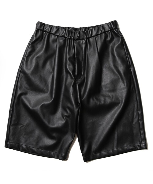 homme plus フェイクレザー ボックスプリーツ ワイド ショーツ COMME des GARCONS HOMME PLUS(コムデギャルソンオムプリュス