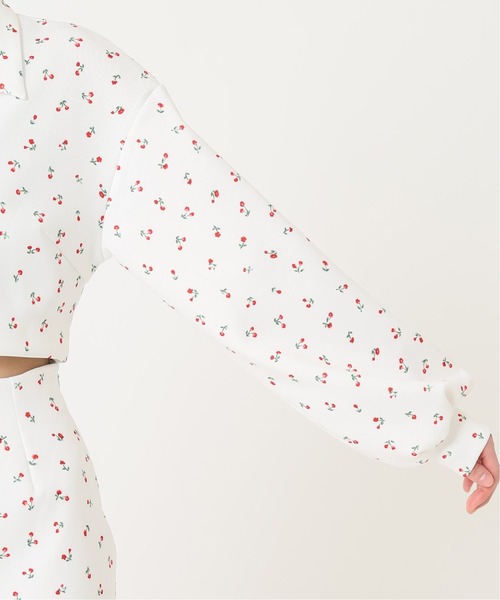 Charles Chaton（シャルルシャトン）の「チェリーフラワーシャツ（シャツ/ブラウス・レディース・ブラック/ホワイト・FREE）」の9枚目の写真