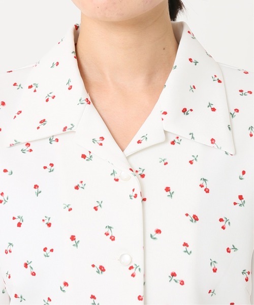 Charles Chaton（シャルルシャトン）の「チェリーフラワーシャツ（シャツ/ブラウス・レディース・ブラック/ホワイト・FREE）」の11枚目の写真