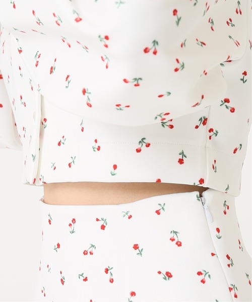 Charles Chaton（シャルルシャトン）の「チェリーフラワーシャツ（シャツ/ブラウス・レディース・ブラック/ホワイト・FREE）」の12枚目の写真