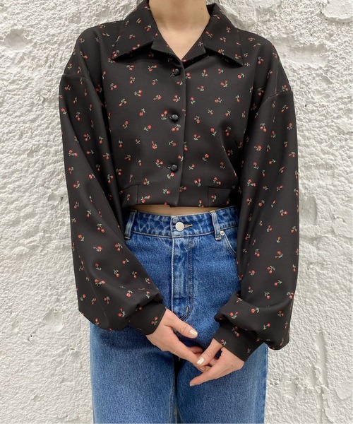 Charles Chaton（シャルルシャトン）の「チェリーフラワーシャツ（シャツ/ブラウス・レディース・ブラック/ホワイト・FREE）」の20枚目の写真