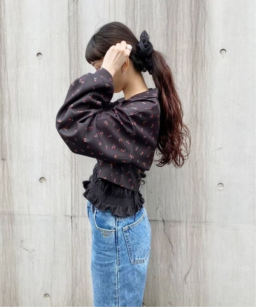 Charles Chaton（シャルルシャトン）の「チェリーフラワーシャツ（シャツ/ブラウス・レディース・ブラック/ホワイト・FREE）」の22枚目の写真