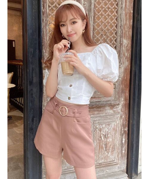 RESEXXY(リゼクシー)の「スクエアネックブラウス(シャツ/ブラウス・レディース・その他1/ブラック/オフホワイト・FREE)」の5枚目の写真