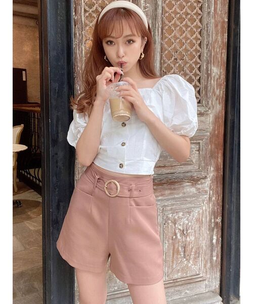 RESEXXY(リゼクシー)の「スクエアネックブラウス(シャツ/ブラウス・レディース・その他1/ブラック/オフホワイト・FREE)」の6枚目の写真