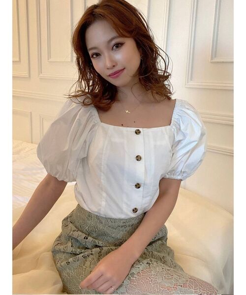 RESEXXY(リゼクシー)の「スクエアネックブラウス(シャツ/ブラウス・レディース・その他1/ブラック/オフホワイト・FREE)」の19枚目の写真