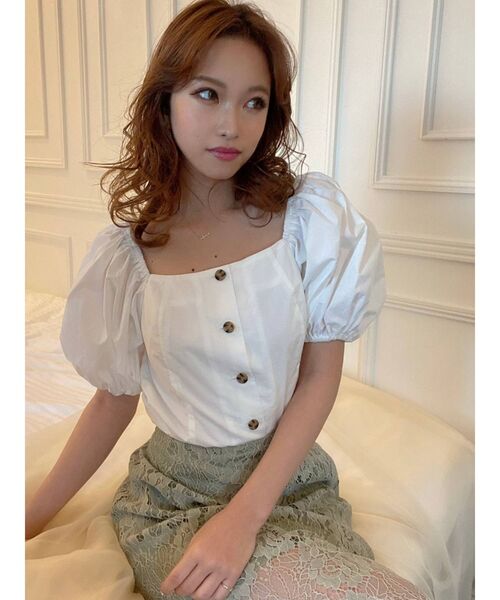 RESEXXY(リゼクシー)の「スクエアネックブラウス(シャツ/ブラウス・レディース・その他1/ブラック/オフホワイト・FREE)」の20枚目の写真