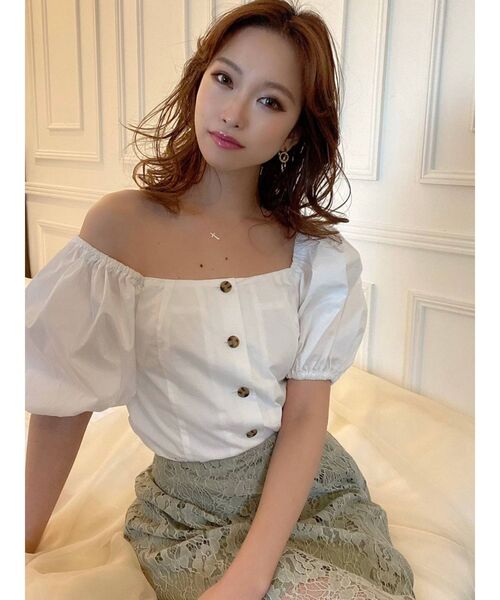 RESEXXY(リゼクシー)の「スクエアネックブラウス(シャツ/ブラウス・レディース・その他1/ブラック/オフホワイト・FREE)」の21枚目の写真