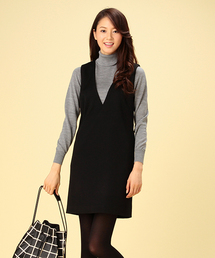 Demi-Luxe BEAMS | Demi-Luxe BEAMS / Vネック ノースリーブワンピース(ワンピース)