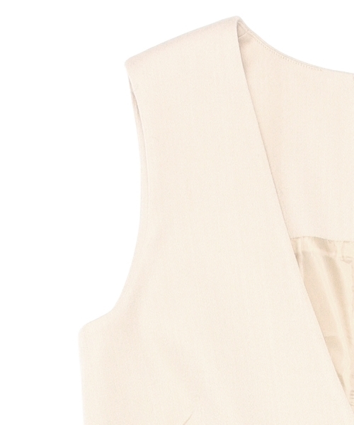 Demi-Luxe BEAMS（デミルクス ビームス）の「Demi-Luxe BEAMS / Vネック ノースリーブワンピース（ワンピース・レディース・ベージュ/ブラック・36/38）」の21枚目の写真