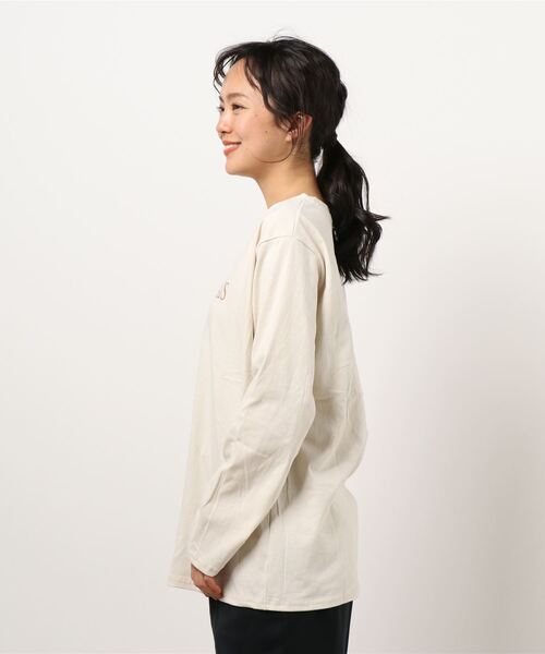 reca(レカ)の「ロゴTシャツ(Tシャツ/カットソー・レディース・ネイビー/ベージュ/ホワイト・FREE)」の5枚目の写真