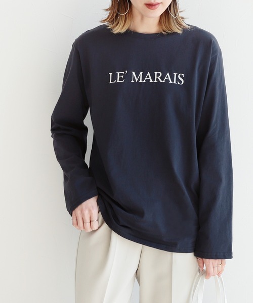 reca(レカ)の「ロゴTシャツ(Tシャツ/カットソー・レディース・ネイビー/ベージュ/ホワイト・FREE)」の3枚目の写真