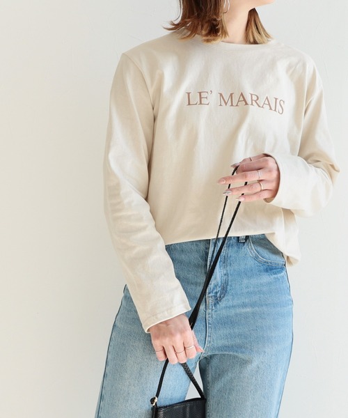 reca(レカ)の「ロゴTシャツ(Tシャツ/カットソー・レディース・ネイビー/ベージュ/ホワイト・FREE)」の7枚目の写真