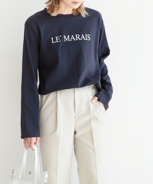 reca(レカ)の「ロゴTシャツ(Tシャツ/カットソー・レディース・ネイビー/ベージュ/ホワイト・FREE)」の13枚目の写真