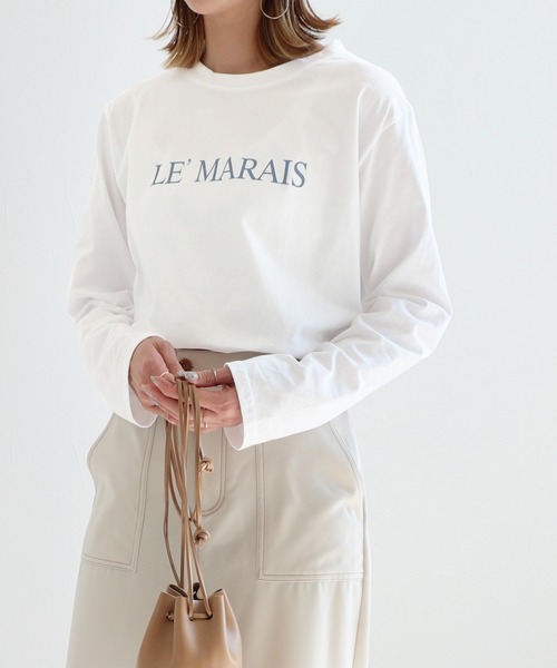 reca(レカ)の「ロゴTシャツ(Tシャツ/カットソー・レディース・ネイビー/ベージュ/ホワイト・FREE)」の15枚目の写真